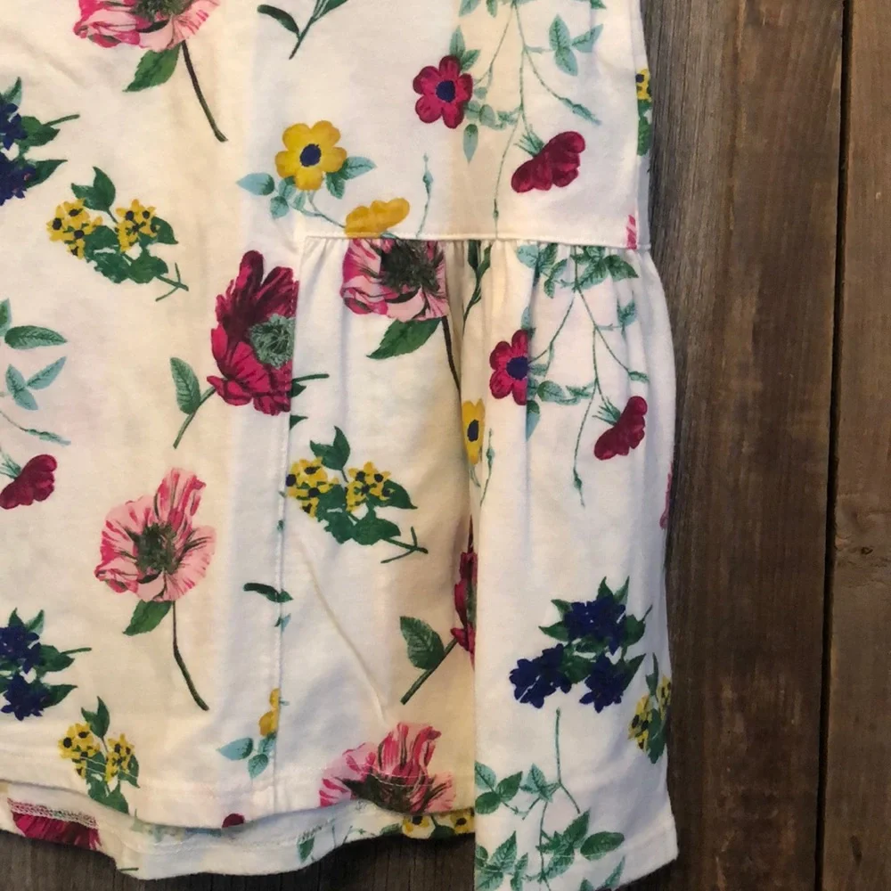 NWOT Old Navy Floral Peplum Cream Top XL 14